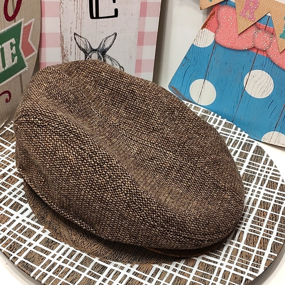 😎 EUC Redhead Brand Men's/Unisex Brown Tweed Wool Newsboy Cap, OSFM - Picture 3 of 7